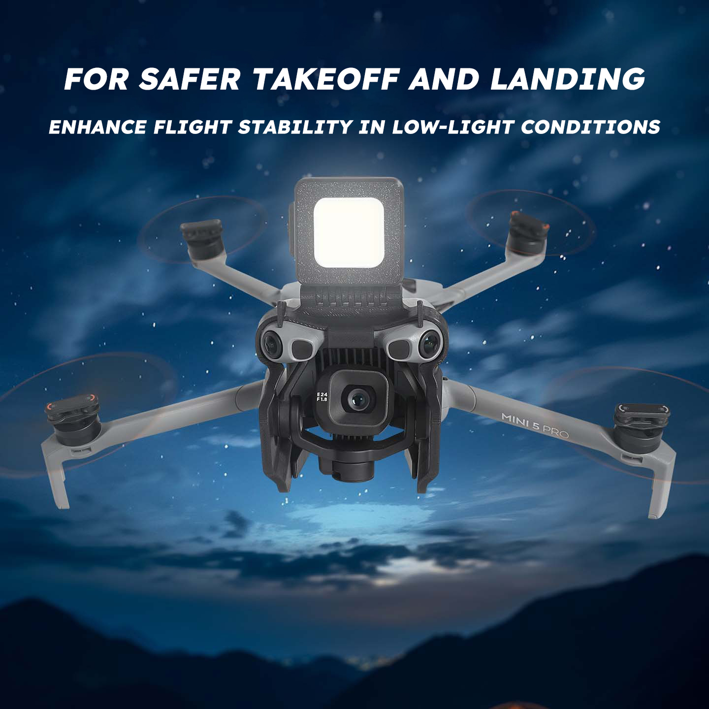 Drone Propeller Holder - Luz de Voo Noturno para DJI