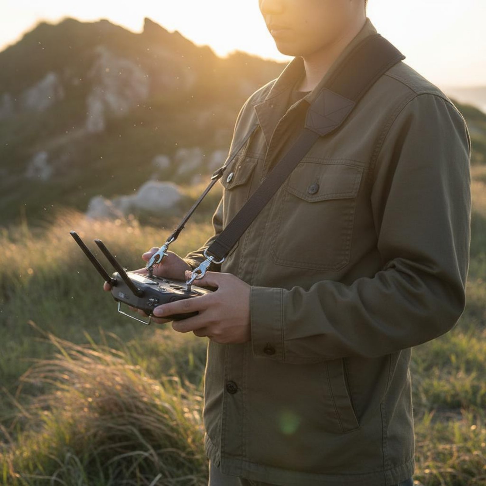 Drone Remote Controller Lanyard - Alça para transmissor de drone, instalação
