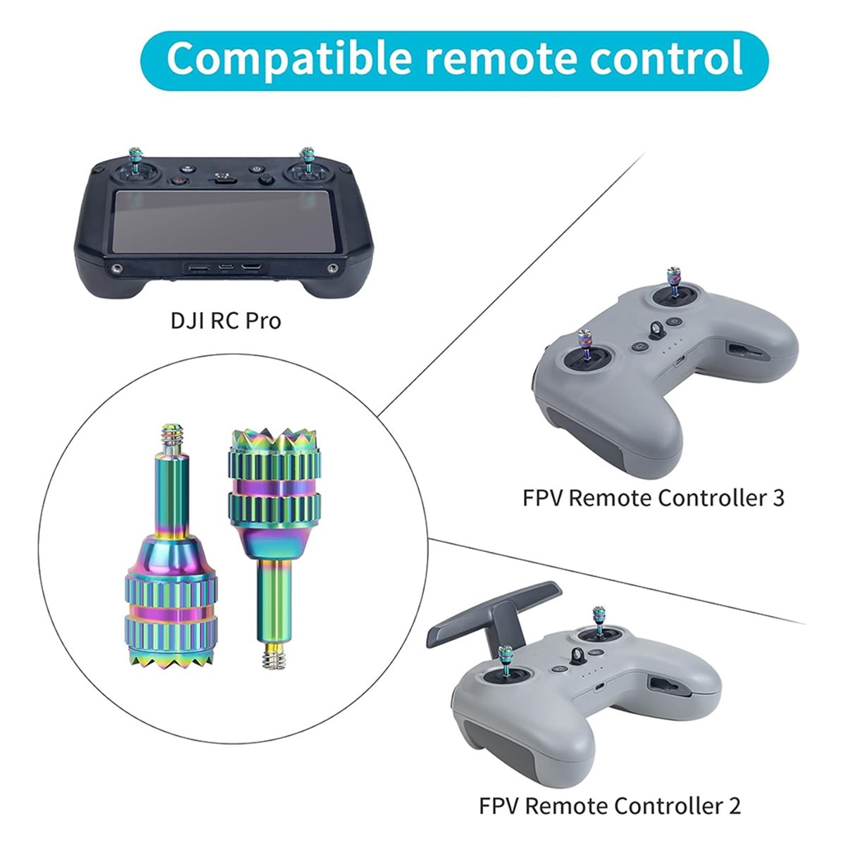 Drone Control Stick - DT75BG 4 Peças Joysticks de Controle