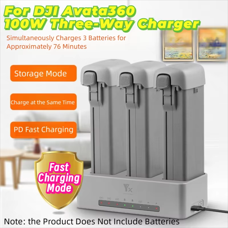 Drone Charging Hub - Carregador Rápido de Três Vias para
