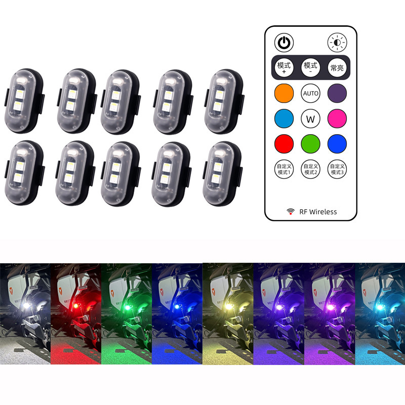 10x 4x 8 Cores Sem Fio LED Dro - Drone Strobe Light avaliação e preço