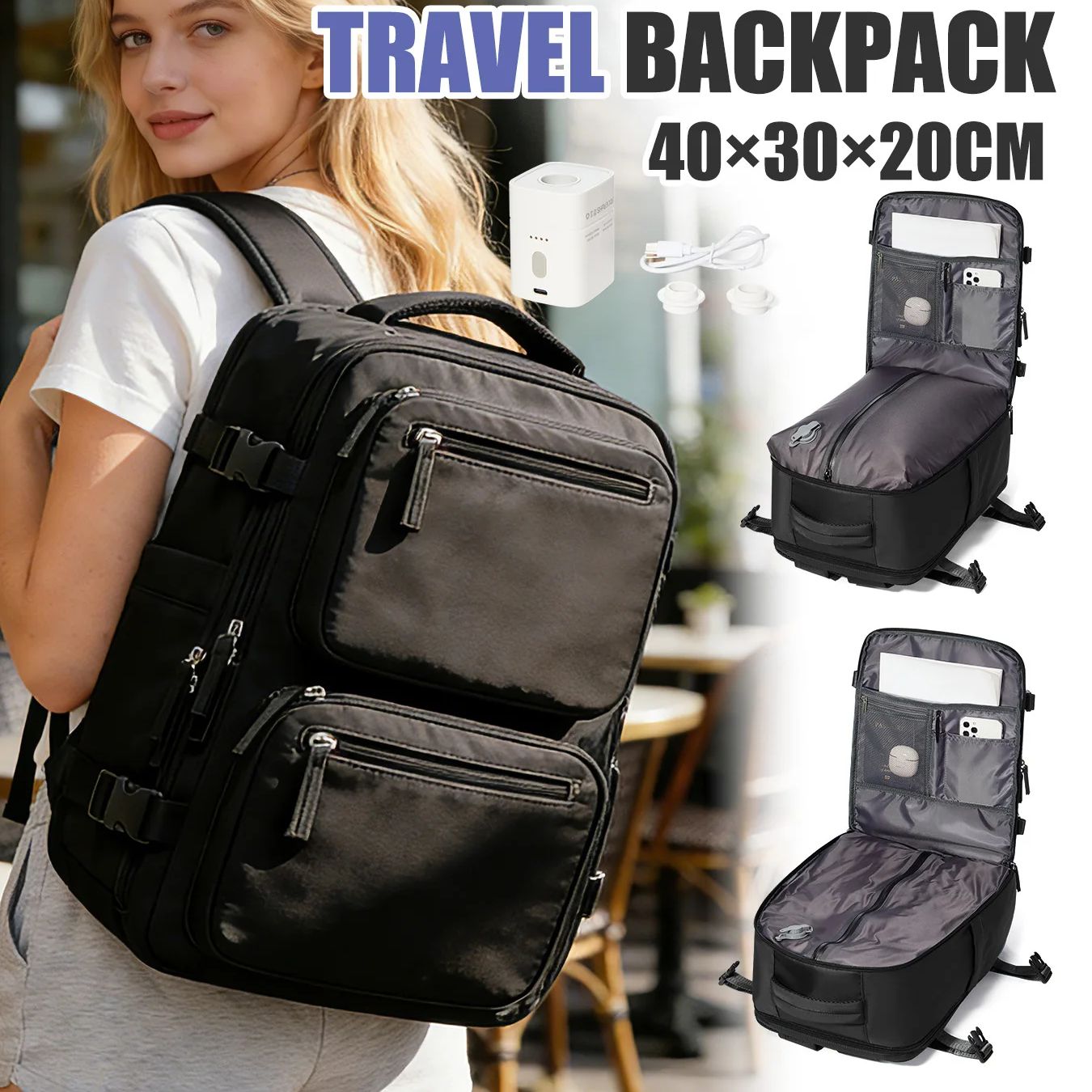 Mochila Feminina com Bomba de  - Drone Backpack avaliação e preço